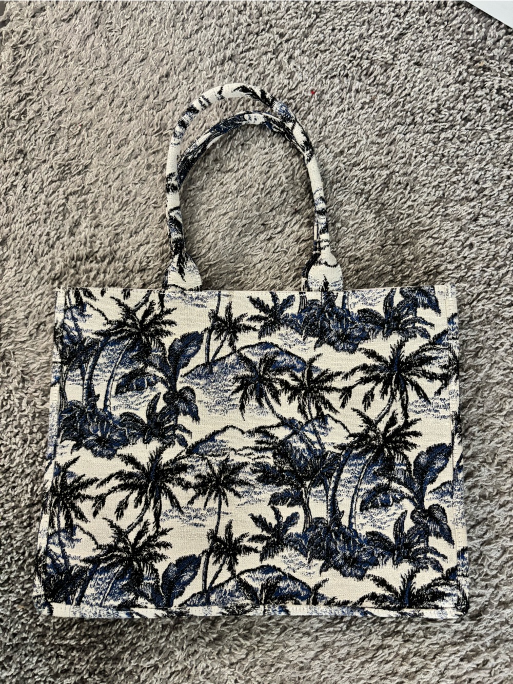 Designer Inspired Palm Print Tote Bag
